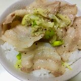 コンビニのネギ塩豚バラ弁当みたいなネギ塩豚丼